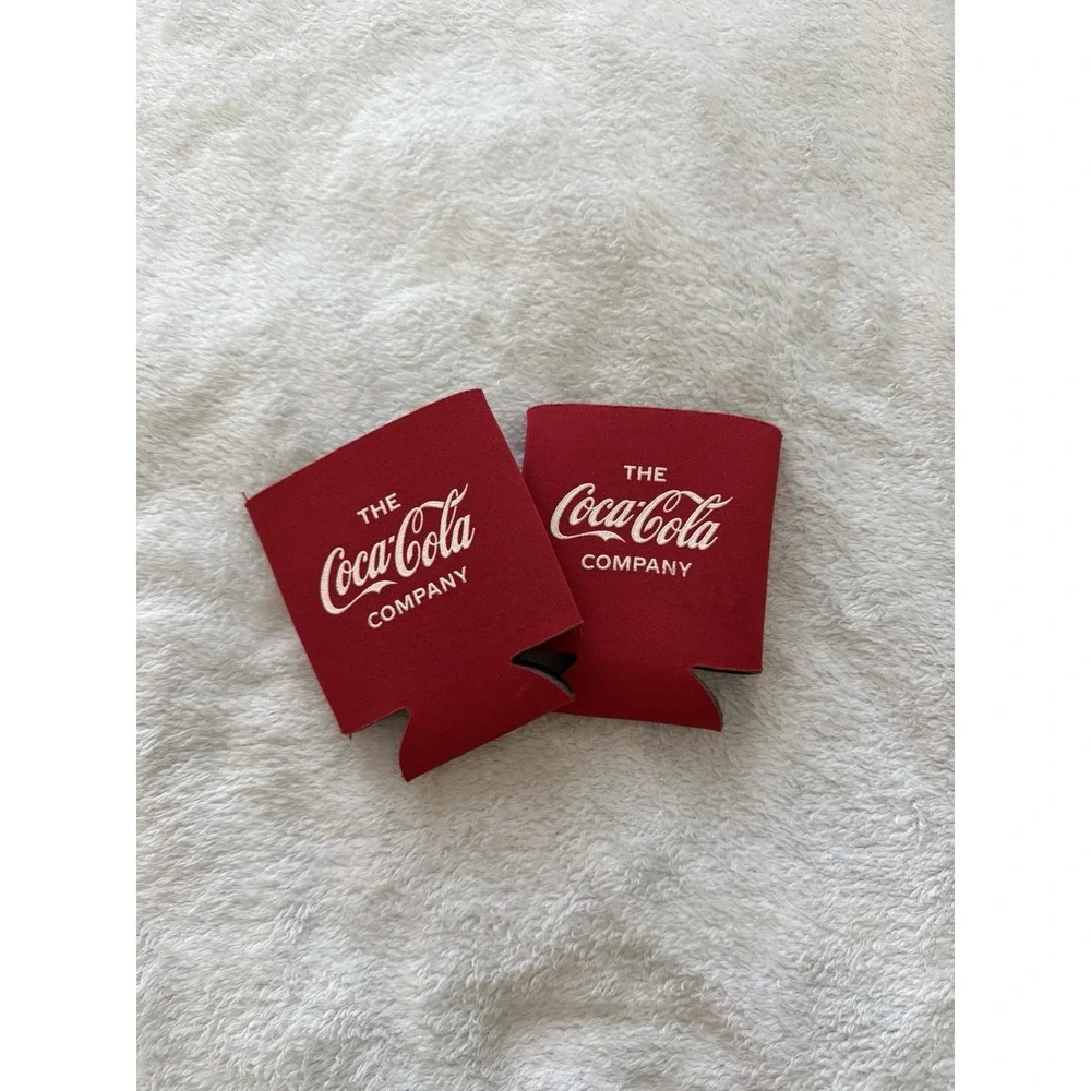 Coca-Cola koozie pair of 2, red, drink covers